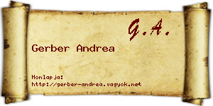 Gerber Andrea névjegykártya